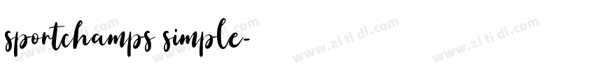 sportchamps simple字体转换